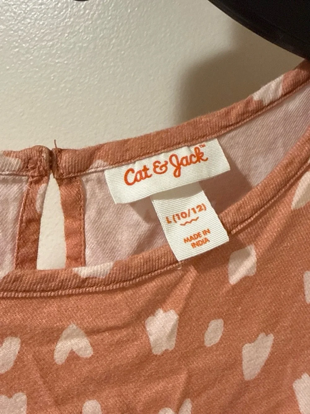 Cat & Jack Coral Heart Tiered Dress size 10/12